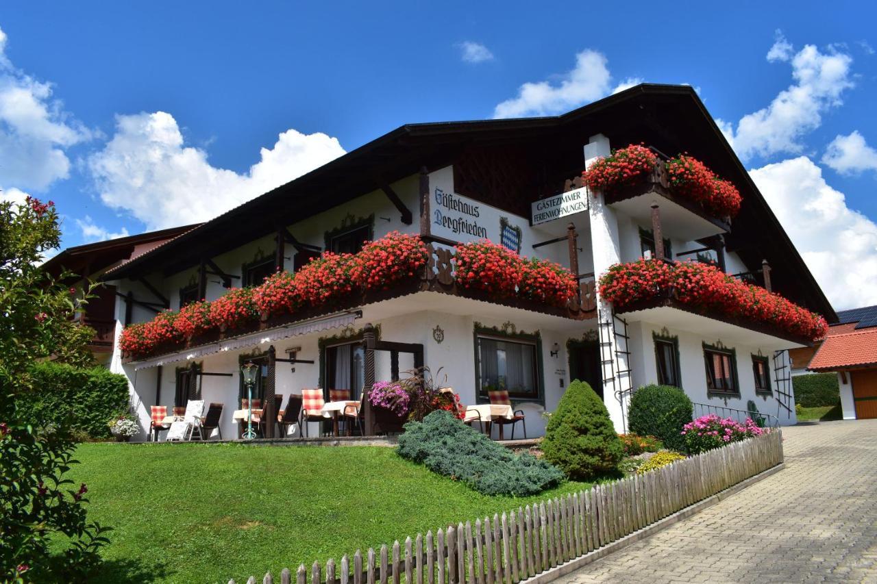 Ferienwohnung Panorama im Gästehaus Bergfrieden Bayersoien Exterior foto