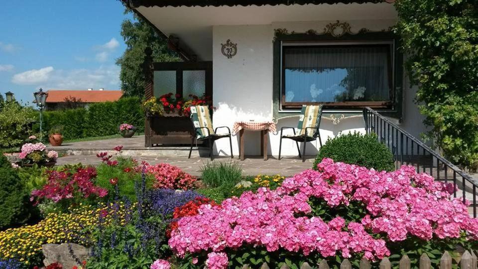 Ferienwohnung Panorama im Gästehaus Bergfrieden Bayersoien Exterior foto