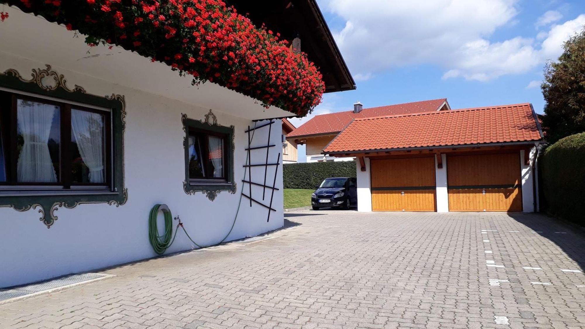 Ferienwohnung Panorama im Gästehaus Bergfrieden Bayersoien Exterior foto